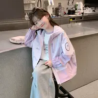 女童洋气宽松外套儿童冲锋衣韩版时尚2025秋季冲锋衣外套Q13810