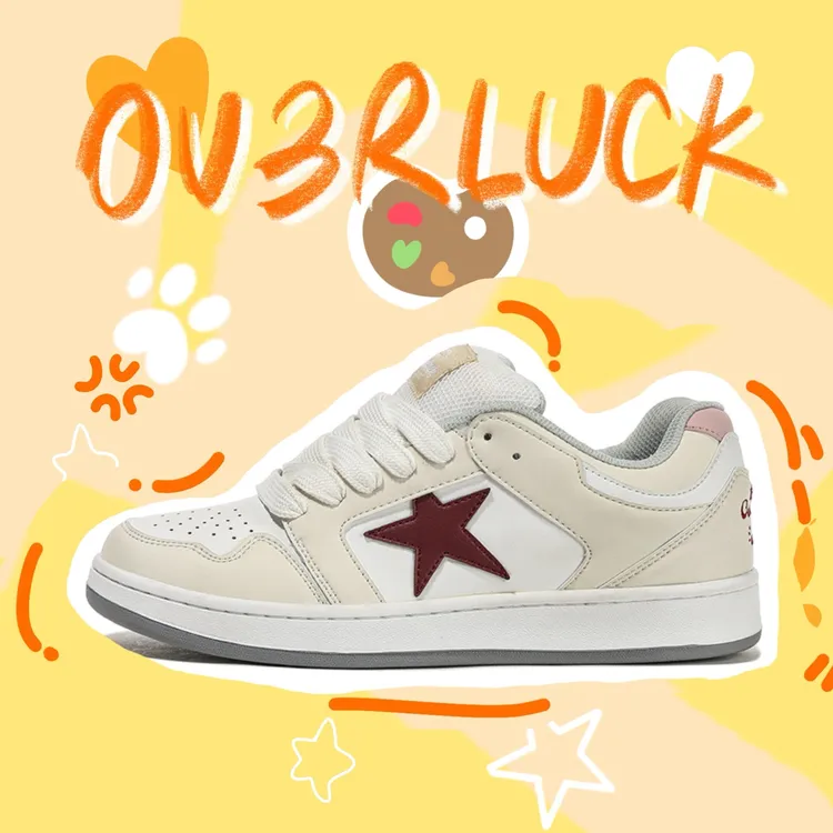 OVERLUCK原创潮流百搭学生情侣四季复古时尚经典星星低帮软底板鞋