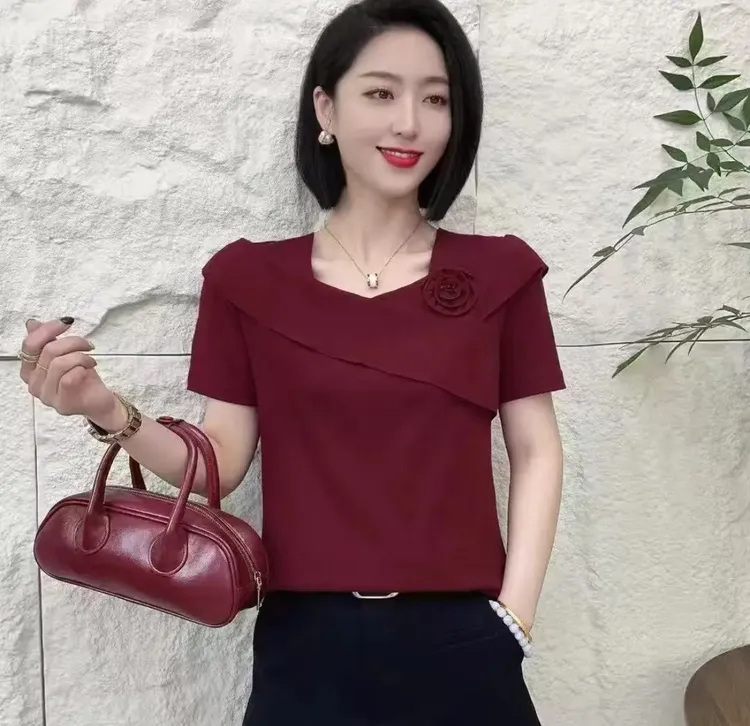 6869夏季凉快设计感时尚气质显瘦百搭洋气女神打底上衣