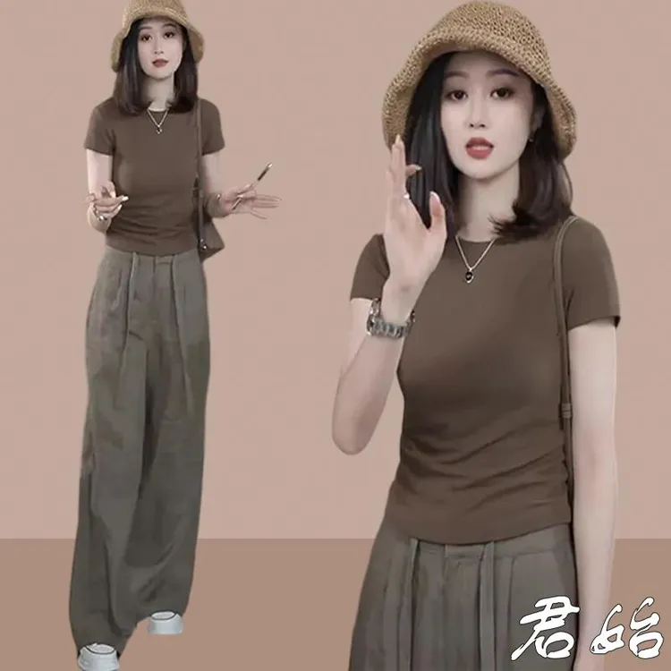 夏装搭配一整套小个子穿搭夏季套装女装2025新款休闲时尚两件套