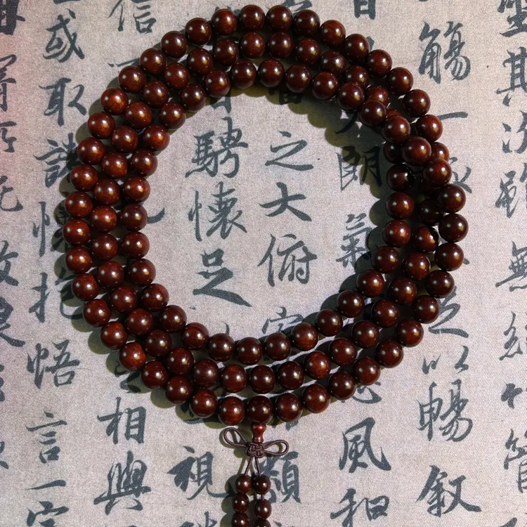 特惠赞比亚紫檀一点零108颗高油密老料精工