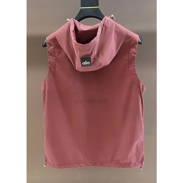 欧货顶奢高定大牌男装马夹2025夏季新款字母刺绣宽松透气连帽马甲