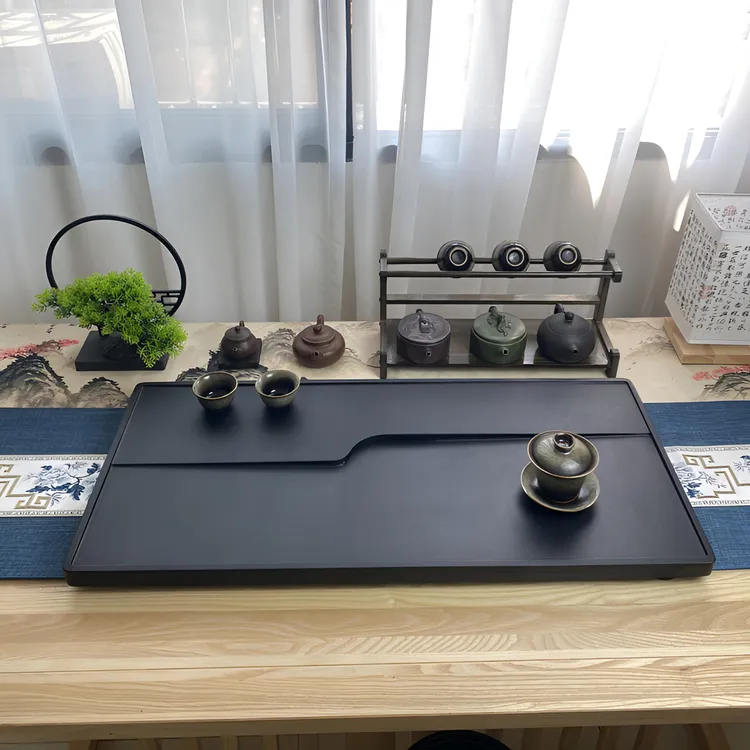 （活动款）乌金石家用黑色桌面专用干泡台茶台石头茶盘