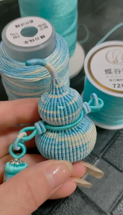 【萧萧】手工编织葫芦材料包精美编织线便携