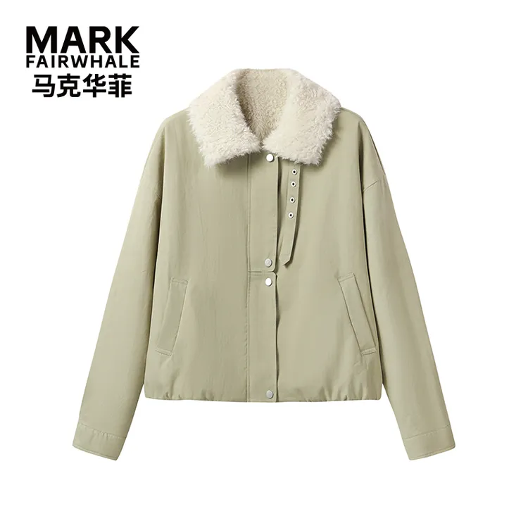 马克华菲女装秋冬加厚款翻领外穿轻奢风上衣外套 F54010A506