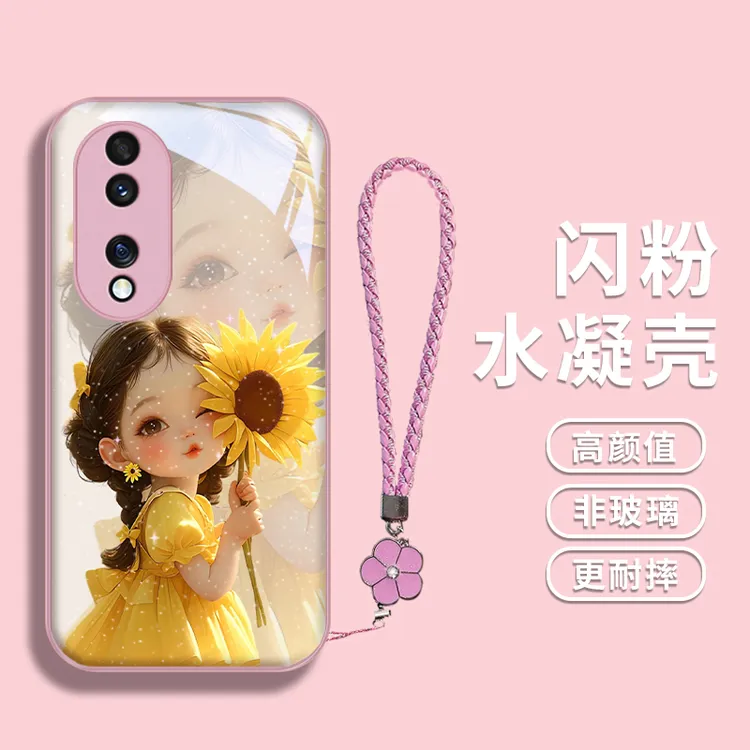 漫画女孩适用荣耀70水凝手机壳honor70pro超萌女款荣耀70pro+保护