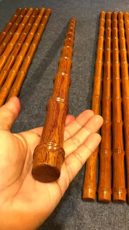 满金星90长竹节小木棍实木质小教鞭手把件短棍健身防身登山