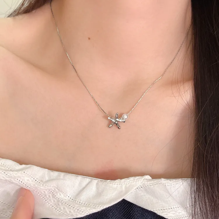 合金项链 海岛星星锁骨链精致百搭甜美气质轻奢小众网红颈链