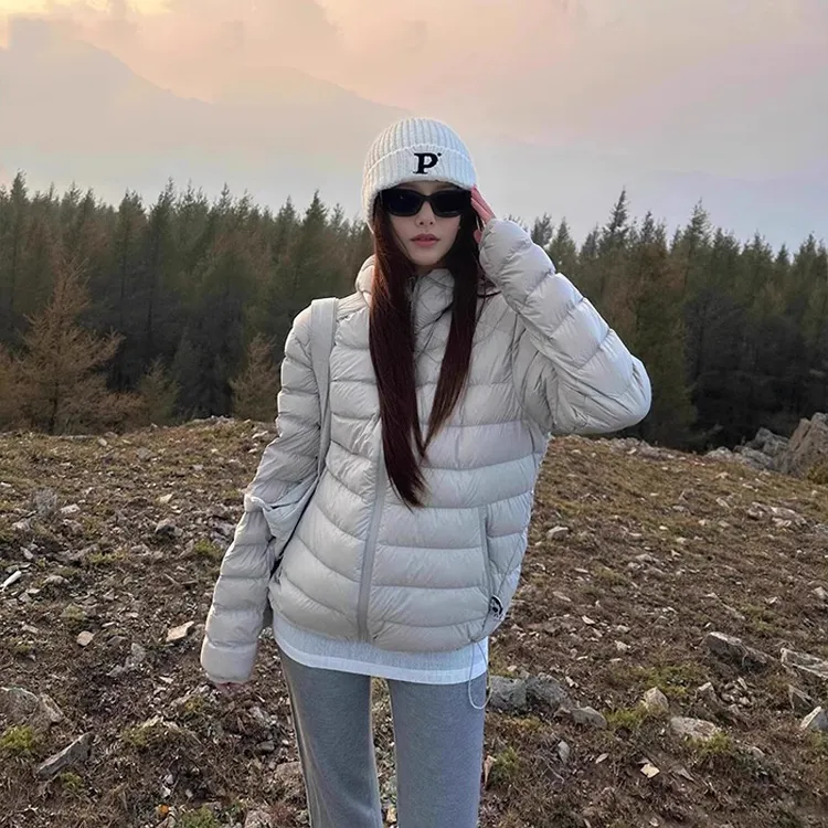 韩系轻薄早秋棉衣连帽外套修身小个子设计感排骨服爆款夹棉棉袄