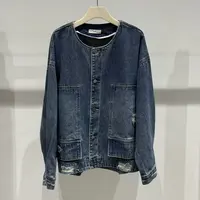 【ATAYI】2025女圆领牛仔外套春季宽松短款百搭外套5679#