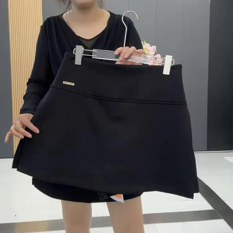 黑色西装半身裙女2025春夏新款高腰显瘦辣妹A字裙裤开叉包臀短裙