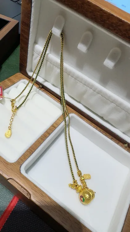 足金时尚奶葫芦项链