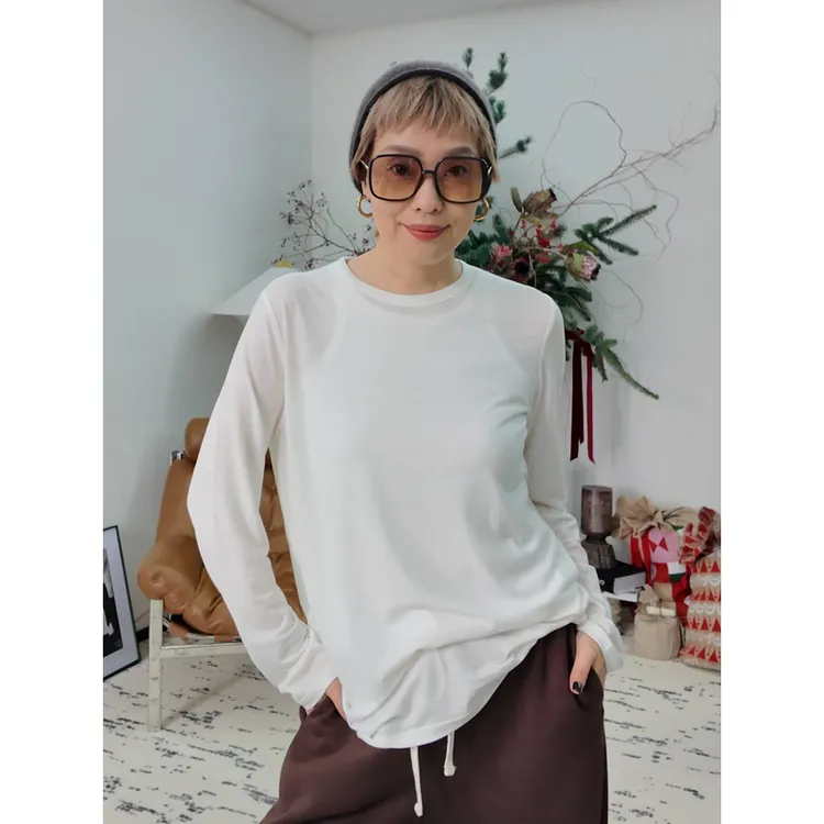 【必入打底系列】LIY奶皮子天丝羊毛打底衫