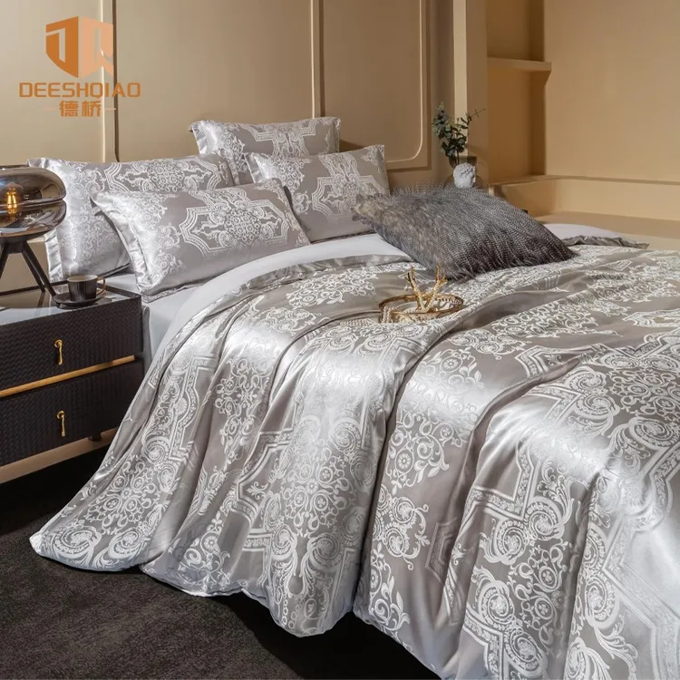 DEESHQIAO/德桥2025四季通用巴黎设计师轻奢高档贡缎大提花四件套