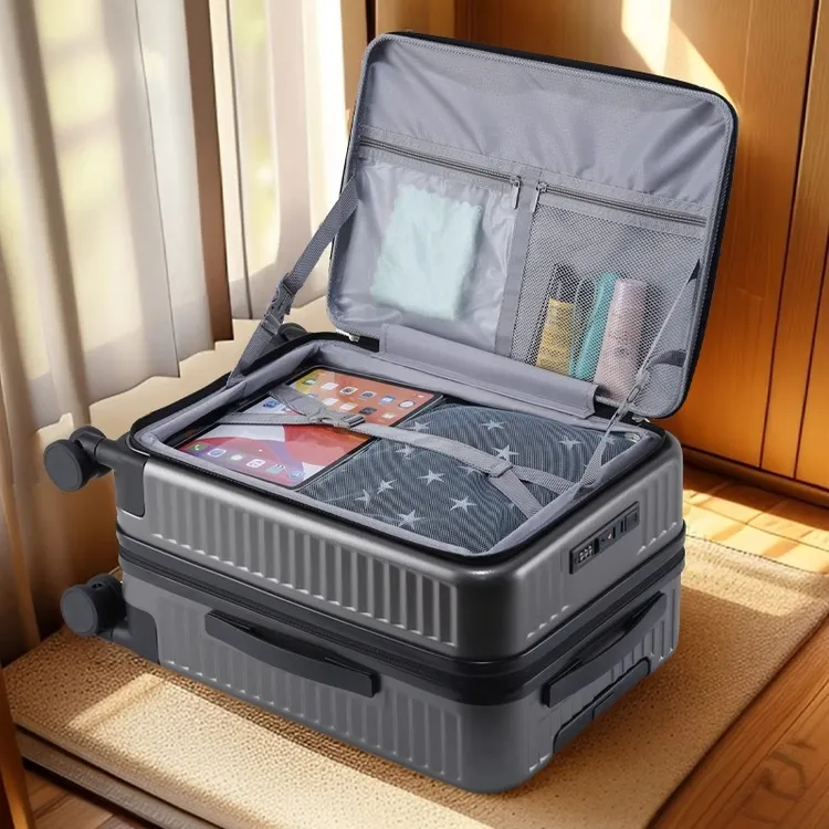 侧开盖行李箱推荐女2025新款爆款大容量结实耐用可扩展登机拉杆箱