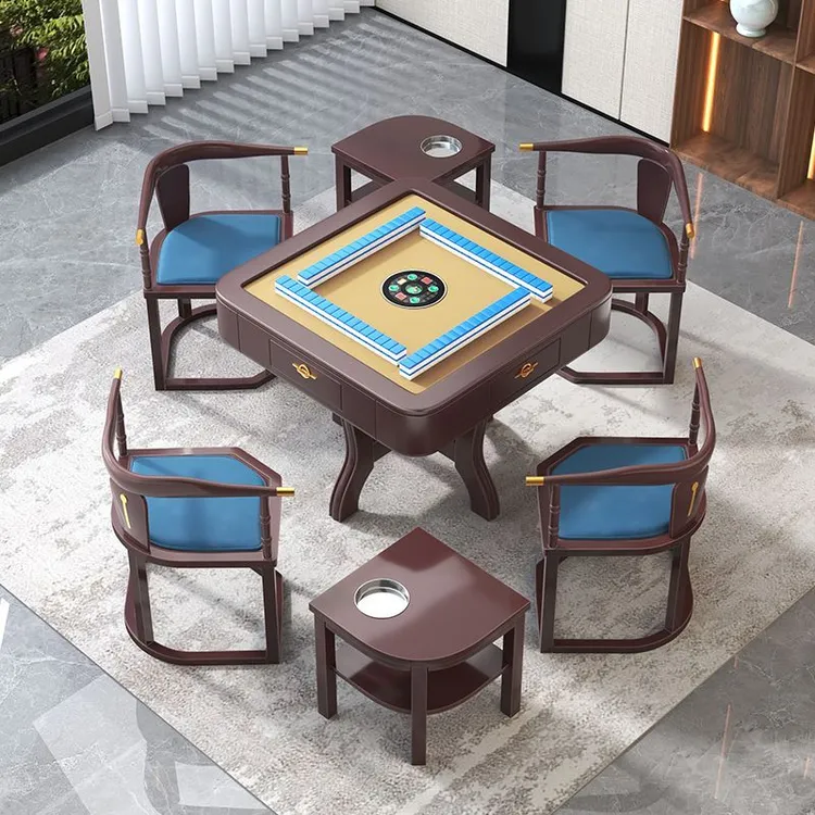 2025新款麻将机多功能中式麻将桌餐桌两用全自动餐麻一体实木圆桌