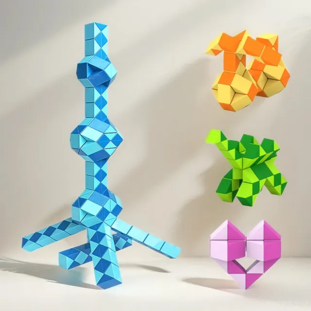 点盛百变魔尺24段36节72幼儿园48儿童96段长条魔方108玩具144磨尺