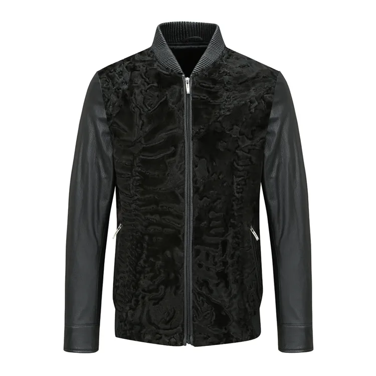 SL124仕东秋冬男士皮衣 皮革拉链直排扣商务休闲外套时尚都市