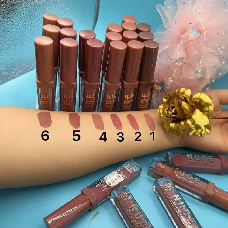 NUDE显白裸唇韩剧哑光色系唇釉不沾杯奶茶口红学生妈生