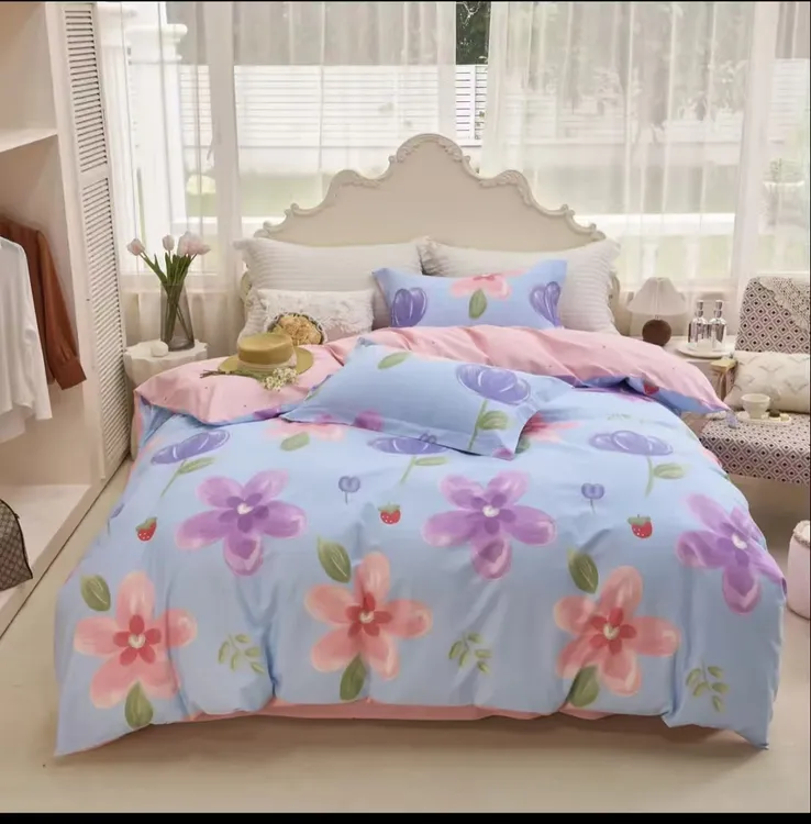 【全棉100%棉套件】100%全棉斜纹 套件宿舍学生清新亲肤透气裸睡