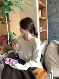 【芳龄F.LING】自在轻盈 常规针织衫圆领针织FL01163