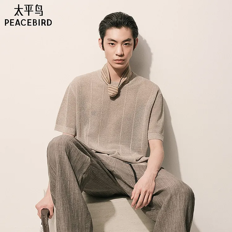 【商场同款】太平鸟男装 2026年夏季新款针织短袖T恤男B1EEG241Q