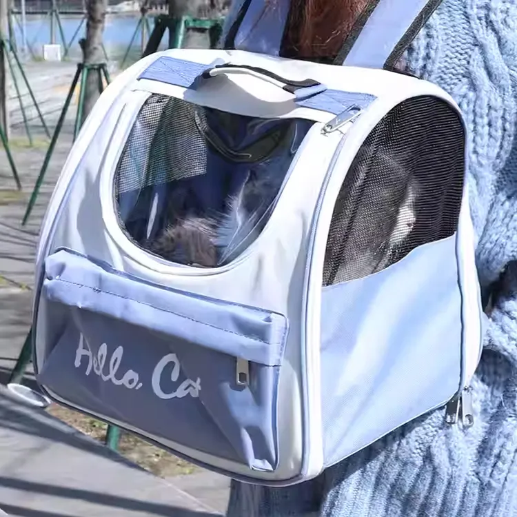 猫咪外出便携太空舱大容量双肩猫包可折叠透气手提宠物包防水耐咬