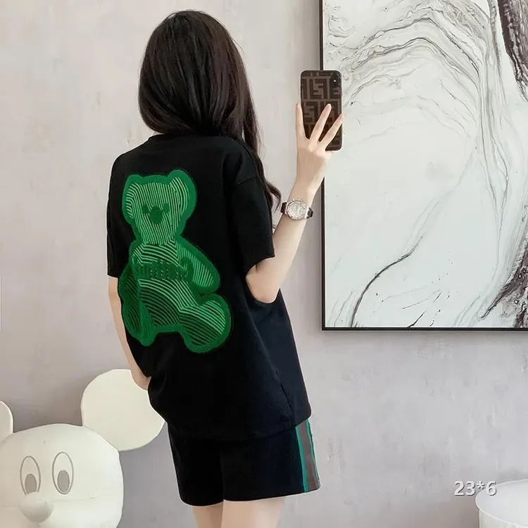 夏季爆款绣花短袖短裤套装女薄款显瘦洋气休闲减龄时尚潮