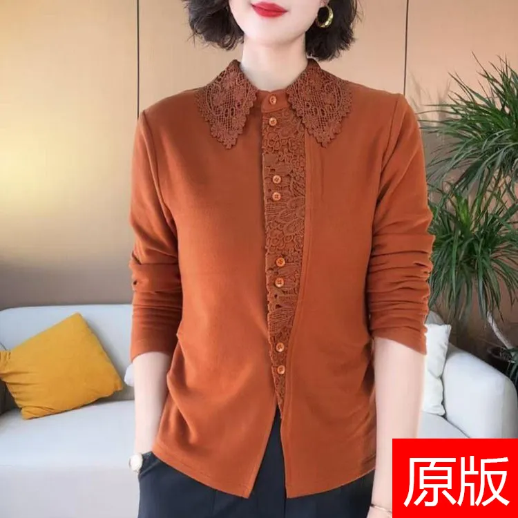 洋气减龄中年女士秋季长袖遮肉显瘦2025新款时尚开衫百搭休闲小衫