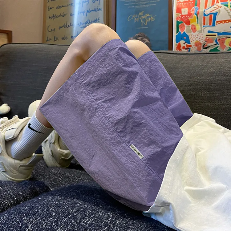 纯色速短裤男款夏季薄款凉休闲裤宽松外穿沙滩分裤衩
