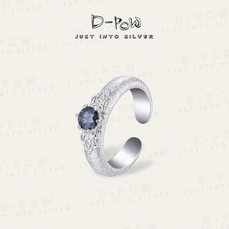 灯小炮 925银合成锆石戒指 【添添在一起】布契风高定莫桑戒指7477）