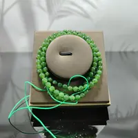 N和田玉108碧玉圆珠吊坠链（卡6）4725