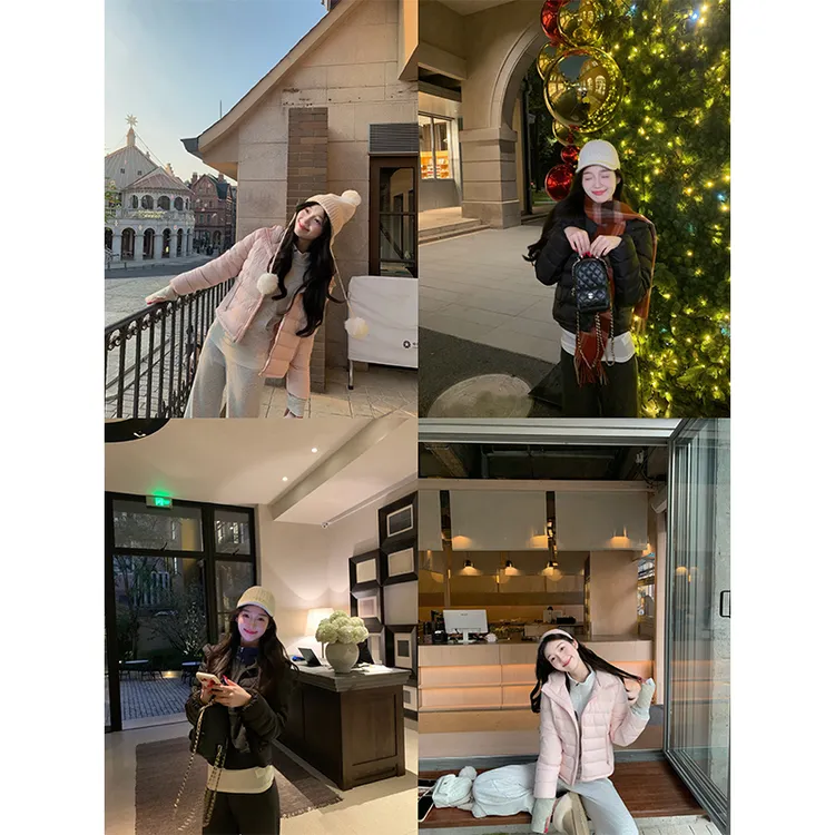 来财小马.轻盈型绒丝连帽排骨外套