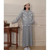 maodan/猫单【松烟雪球】【羊毛】孕妇套装秋季新品韩版气质毛衣半裙