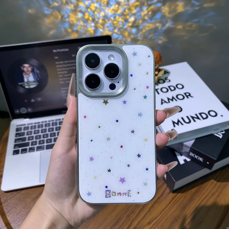 鎏金韩系星星适用苹果全系列手机壳防摔小众设计创意个性