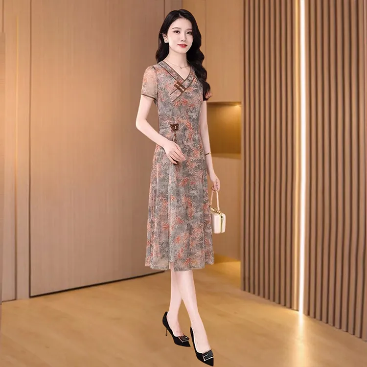 国风改良旗袍连衣裙女夏季新款高端大气上档次品牌轻奢高级感裙子
