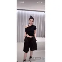 RUYIFASGH万能腰斜兜黑短裤