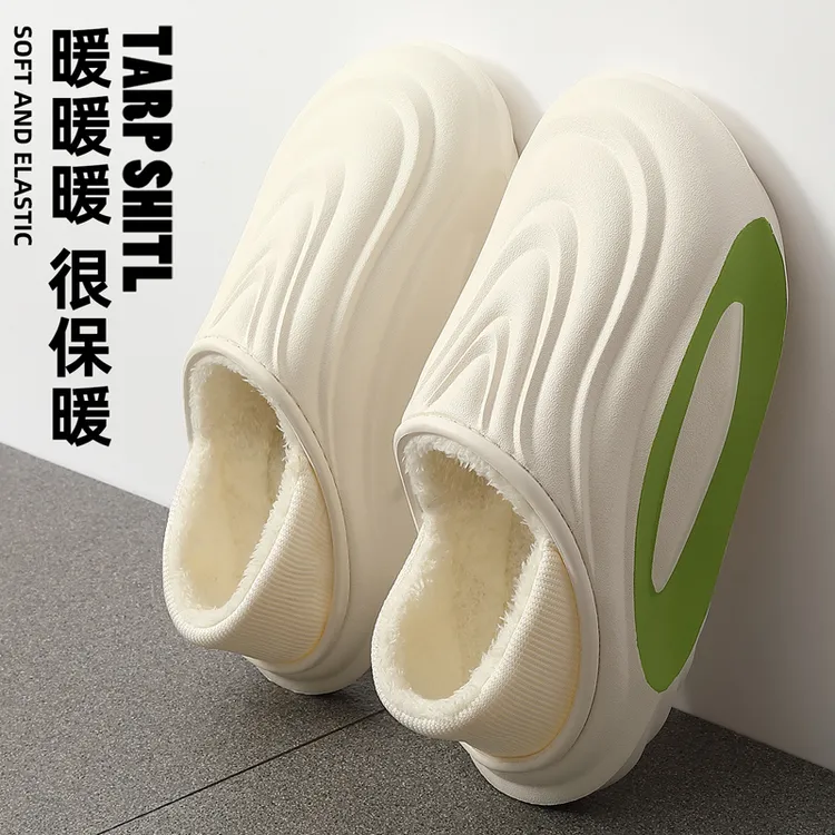 防水棉拖鞋男士冬季2025新款运动防滑包跟厚底保暖加绒棉鞋男外穿