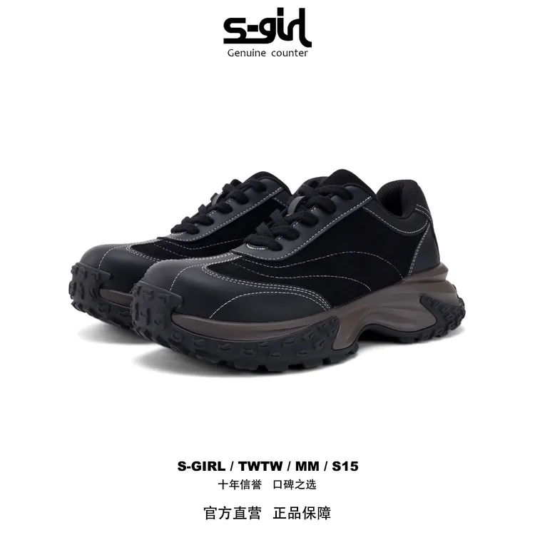 SGIRL TWTW复古厚底老爹鞋女2025秋季新款时尚百搭增高休闲运动鞋