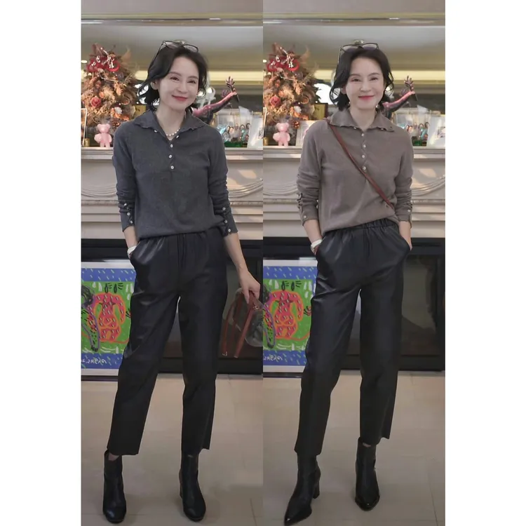 我是摩羯黑标 康赛妮皇家羊绒衫 D级山羊绒秋冬纽扣针织衫毛衫