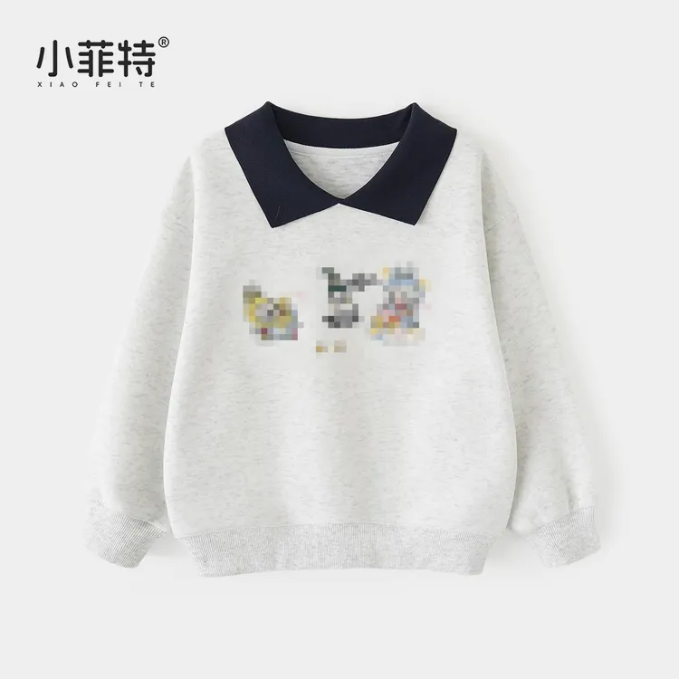小菲特女童秋装新款polo领卫衣中大童休闲上衣儿童衣服YNYQ55577