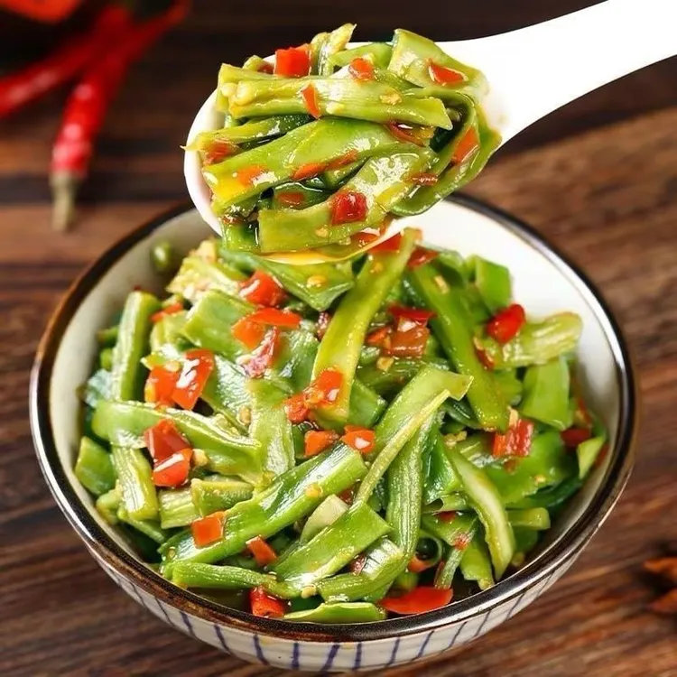 香辣贡菜下饭菜超脆嫩凉拌菜农家风味开胃开盖即食剁椒口味