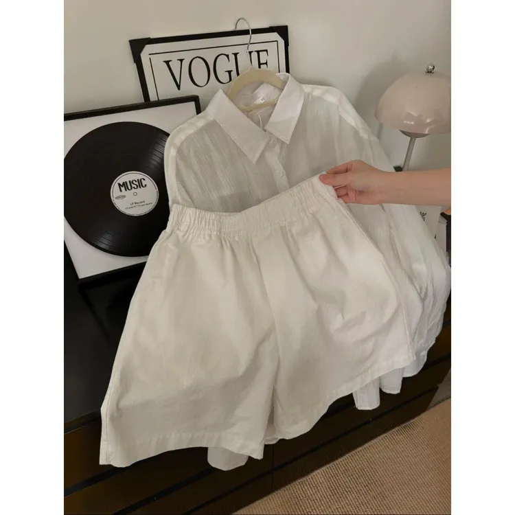 【纯棉-做过洗水-后期不缩水-夏天面料-实体品质】宽松a字短裤女