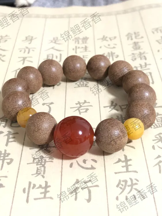 合香珠手串【悦心】桂花木质香·小众手串文玩手串1.5秋季新款