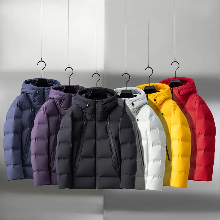 PRIDE MAN/骄子男女同款双门襟双拉链防风防水保暖连帽90绒羽绒服