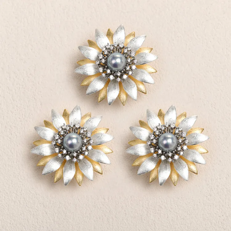 【叭哒不惑】8-9mmakoya海水珍珠胸针 整体36-37mm 多样性发一