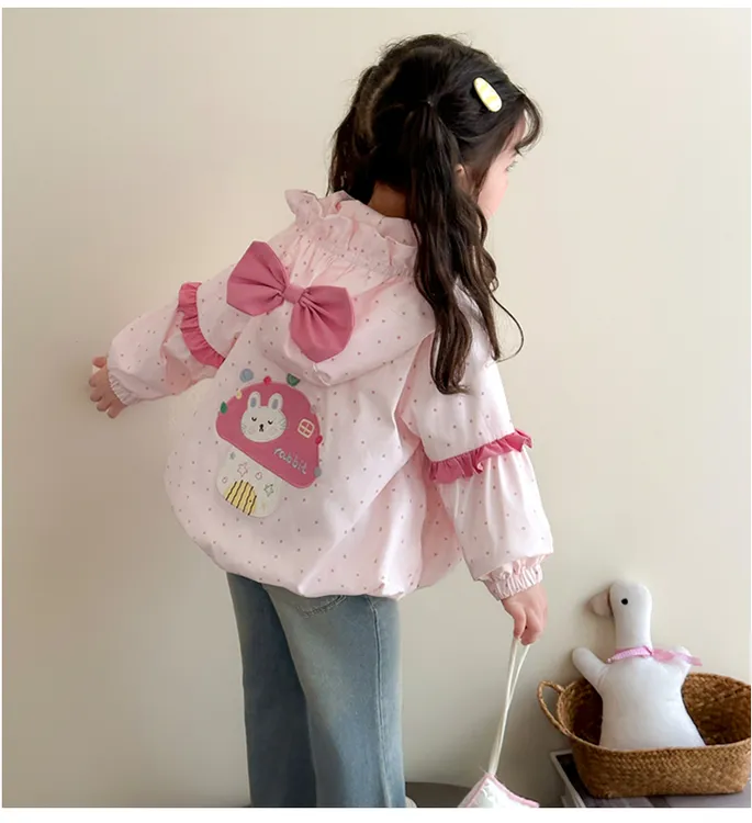 女童外套春秋款2025新款儿童秋季连帽上衣宝宝洋气公主秋装小童装