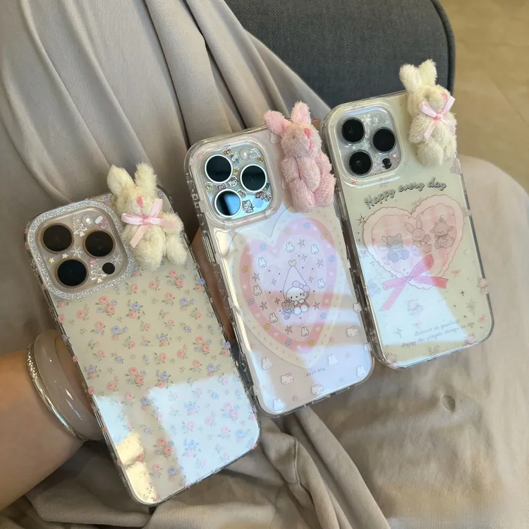 粉兔小羊适用苹果华为vivo小米oppo女iphone15/16/14手机壳