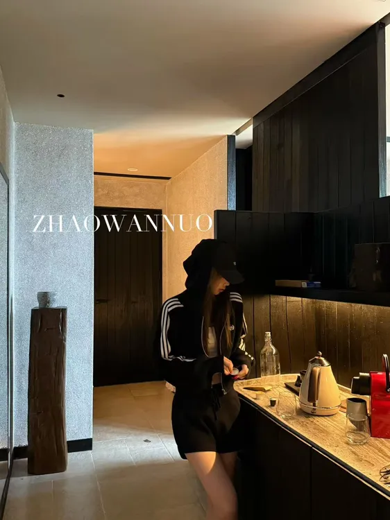 ZHAO WANNUO 丨B*L/A*D联名款双面织坑条卷边外套NC0322
