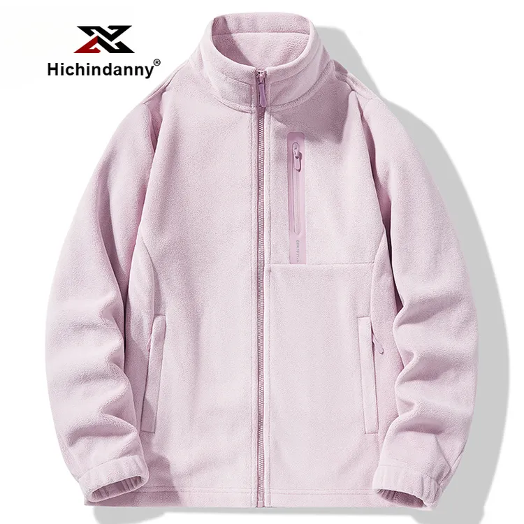 HICHIN抓绒衣女款秋冬新款保暖加绒加厚冲锋衣内胆运动长袖外套